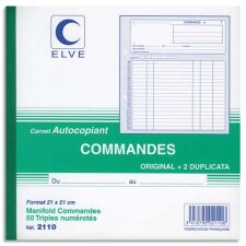 Manifold Elve Autocopiant 21 x 21 cm - 50 pages - 3 exemplaires