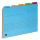 Lot de 5 chemises avec 5 onglets assortis ULTIMATE. Kraft 240g. Pour format A4. Coloris bleu