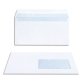 Boîte de 200 enveloppes DL 110x220mm fenêtre 45x100mm Blanc 80g auto-adhésive