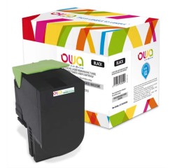 Toner remanufacturé OWA - standard - Noir - pour LEXMARK 80C2SK0, 80C2SKE