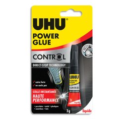 Colle rapide uhu power glue liquide control débit tube 3g