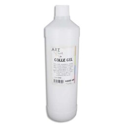 Flacon de 1 litre de colle gel transparente lavable, ne coule pas