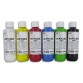 Coffret de 6 x 250ml acrylique brillante Blanc, Jaune, Rouge, Bleu, Vert, Noir