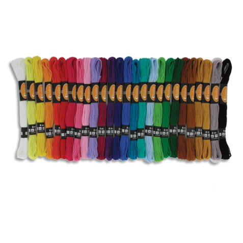 52 échevettes 7m à 6 brins en coton pour faire des bracelets brésiliens, 26 couleurs assorties