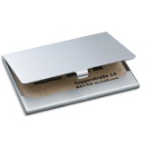 Etui à cartes en aluminium, jusqu'à 15 cartes. Dimensions : L 9,2 x H 0,5 x P 6,3 cm