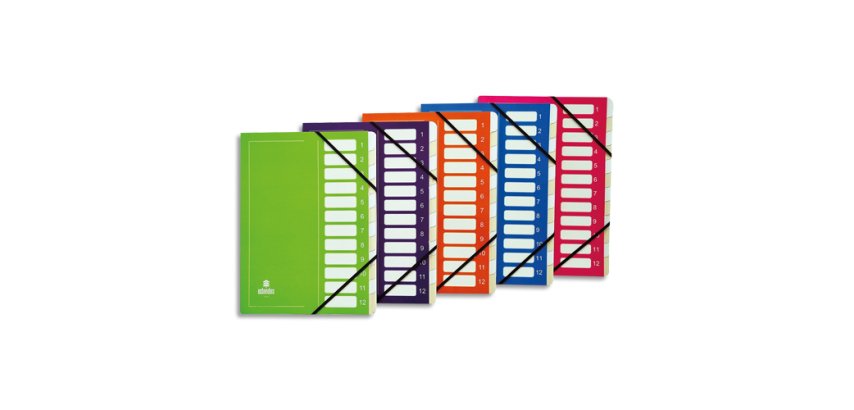 Trieur série 122 'Flashy', 12 compartiments, vert