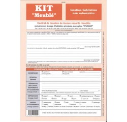 Kit contrat location meublée non saisonnière weber diffusion 8 pages contrat inventaire caution état lieux entrée sortie
