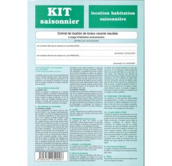 Kit contrat location meublée saisonnière weber diffusion 6 pages contrat descriptif inventaire