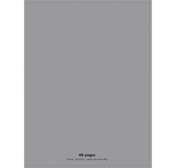 Cahier agrafé conquérant polypropylène a4+ 24x32cm 48 pages séyès 90g coloris gris