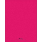 Cahier piqûre 24x32cm 48 pages 90g grands carreaux Seyès. Couverture polypropylène Rose