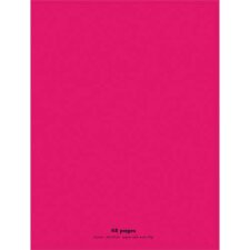 Cahier piqûre 24x32cm 48 pages 90g grands carreaux Seyès. Couverture polypropylène Rose