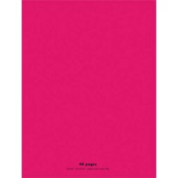 Cahier piqûre 24x32cm 48 pages 90g grands carreaux Seyès. Couverture polypropylène Rose