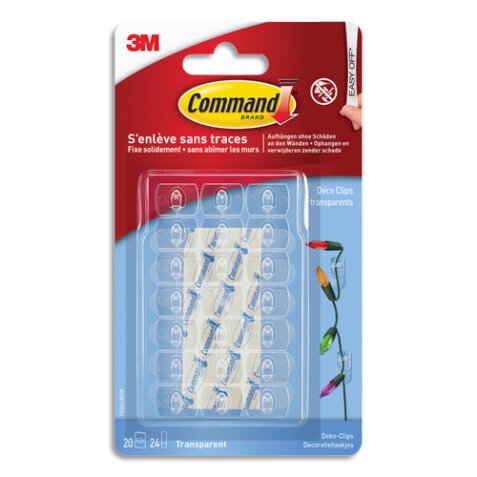 3M  Clip décoratif, plastique taille: XS, transparent