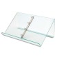 Pupitre de table avec anneaux amovibles - Dimensions : L50 x H21 x P30 cm transparent