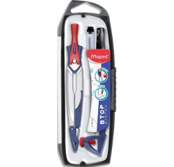 Coffret compas Stop System, set de 5 pièces, gris