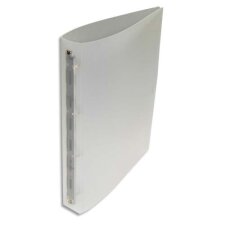 Classeur 4 anneaux plastifié Leitz A4 maxi - Dos 4 cm transparent