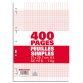 Sachet de 400 pages copies simples grand format A4 grands carreaux Seyès 70g perforées
