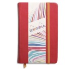 Rhodiarama carnet rembordé rigide 9x14 cm 192 pages uni papier ivoire 90g fermeture élastique - Coquelicot