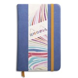 Rhodiarama carnet rembordé rigide 9x14 cm 192 pages uni papier ivoire 90g fermeture élastique - Saphir