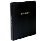 Reliure registre 32x26cm 4 anneaux avec recharges de 100 feuillets - Registre des décisions - Noir