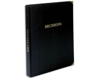 Reliure registre 32x26cm 4 anneaux avec recharges de 100 feuillets - Registre des décisions - Noir
