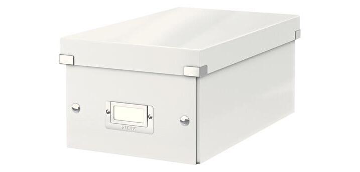 Boîte de rangement pour DVD Click & Store, blanc
