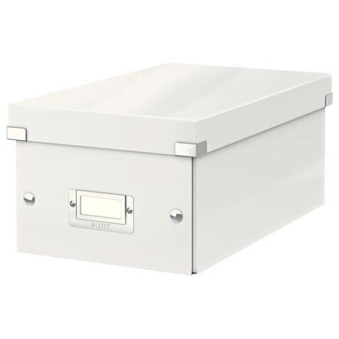 Boîte de rangement pour DVD Click & Store, blanc
