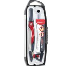 Boîte de compas Stop System, 3 pièces, rouge