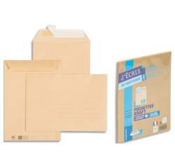 Pochette kraft gpv adhésive économique c5 162x229mm 90g paquet 10 unités