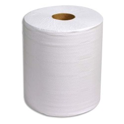Lot de 2 Bobines d'essuyage 800 formats Blanches 2 plis gaufrée - Format : 30 x 21 cm