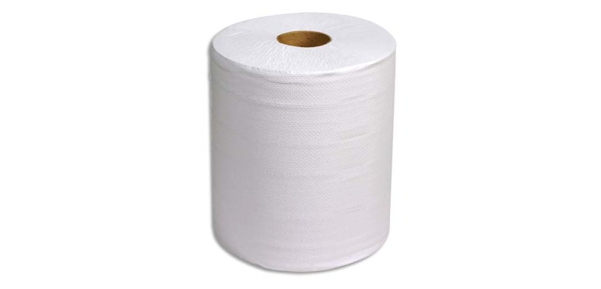 Bobines essuyage blanches 2 plis 800 formats format 30 x 21 cm lot 2