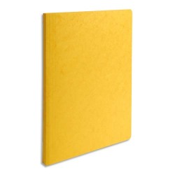 Chemise LUSTRO dos rainé de 1,5 à 3,5 cm. Carte lustrée 5/10e, 400 gr coloris Jaune