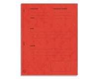 Paquet de 25 dossiers de plaidoirie pré-imprimés Exacompta - 25 x 32 - couleur - rouge