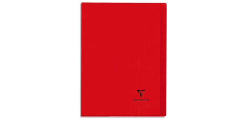 Cahier piqué Koverbook A4 96 pages grands carreaux couverture polypropylène opaque 100% recyclé - Assortis