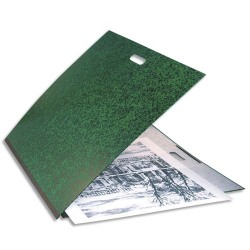 Carton à dessin Annonay avec élastiques et poignée 52x72 cm - Pour format raisin - Vert