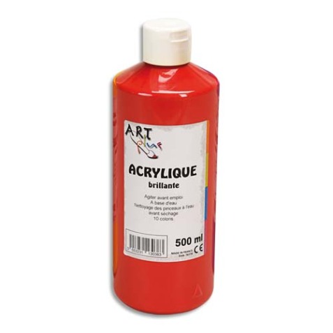 Acrylique brillante 500ml Rouge vif