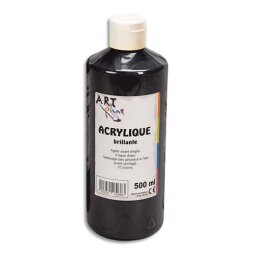 Acrylique brillante 500ml Noir