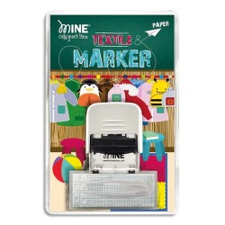 Set timbre Printer C20/1 Blanc, à composer soi-même spéciale Textile, 1 police et 1 pincette