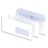 Boîte de 200 enveloppes blanches auto-adhésives 90g format 162X229mm C5 fenêtre 45x100mm
