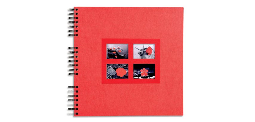 Album photos à spirales 60 pages noires Passion - 32x32 cm