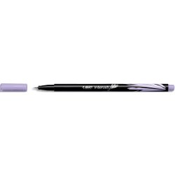 Stylo-feutre bic pointe fine intensity pointe aiguille baguée métal 0.4mm encre fluide intense sans bavures lilas