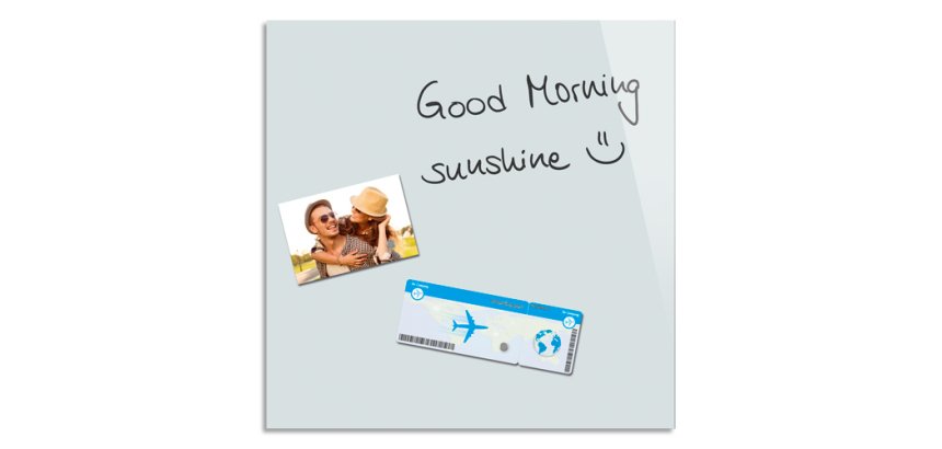 Tableau magnétique en verre (L)450x(H)450 mm