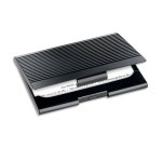 Étui pour cartes de visite, métal, noir mat