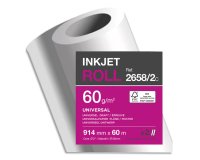 Papier clairefontaine plan extra blanc largeur 60mx914mm 60g application jet d'encre   qualite photo bobine