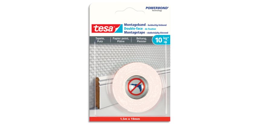 Adhésif double face de montage Powerbond, papier peint