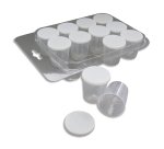 Lot de pots o'color gradues hermetiques 30 ml 12 unites   et 1 suppport