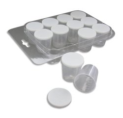 Lot de pots o'color gradues hermetiques 30 ml 12 unites   et 1 suppport