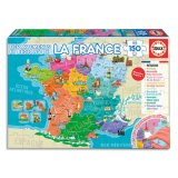 Puzzle éducatif 34x48cm 150 pièces thème les départements de france dès 3 ans