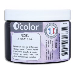 Peinture o'color noir a gratter prete a l'emploi pot  200gr