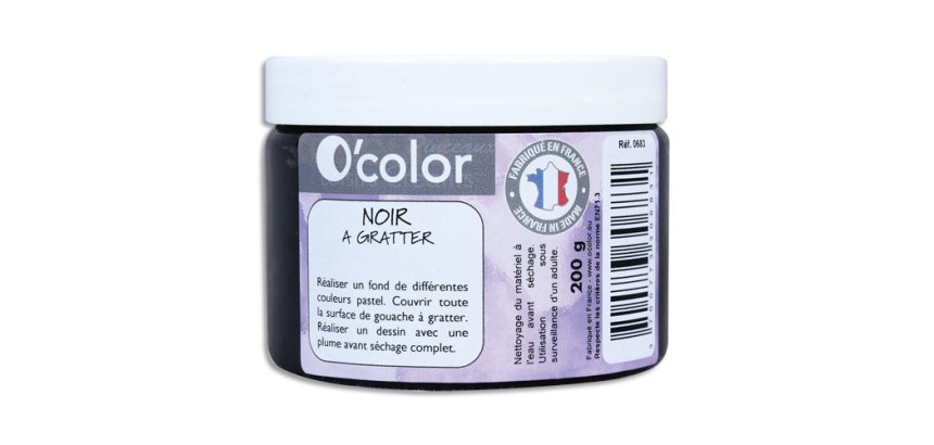 Peinture o'color noir a gratter prete a l'emploi pot  200gr